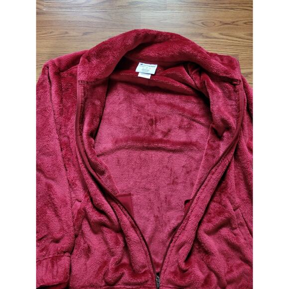 Boston College Champion Fleece VTG Full Zip Men’s Size Medium Burgundy - Picture 5 of 8